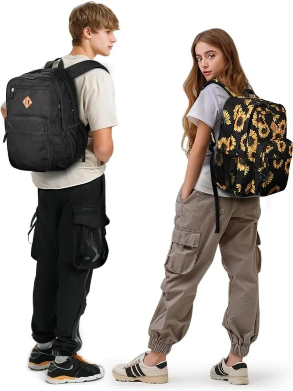 Stylish 26L Black Water-Resistant Backpack for College, Travel & Daily Use